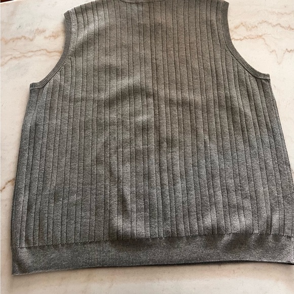 Ralph Lauren Chaps Men’s Light Gray Sweater Vest XL 100% Cotton - Picture 4 of 4